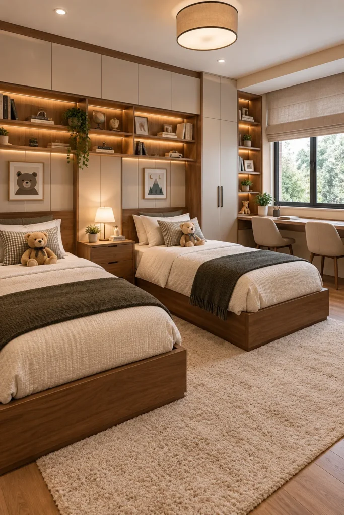 Modern Sibling Bedroom