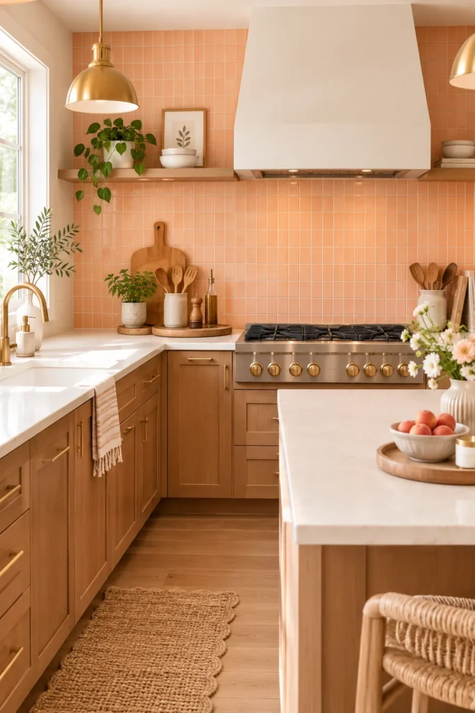 Peach Backsplash