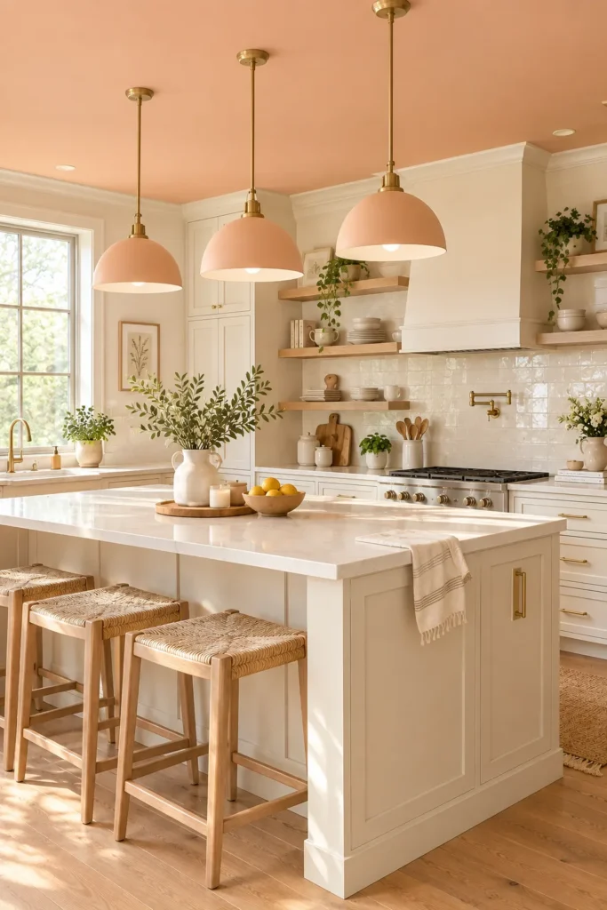 Peach Ceiling Detail