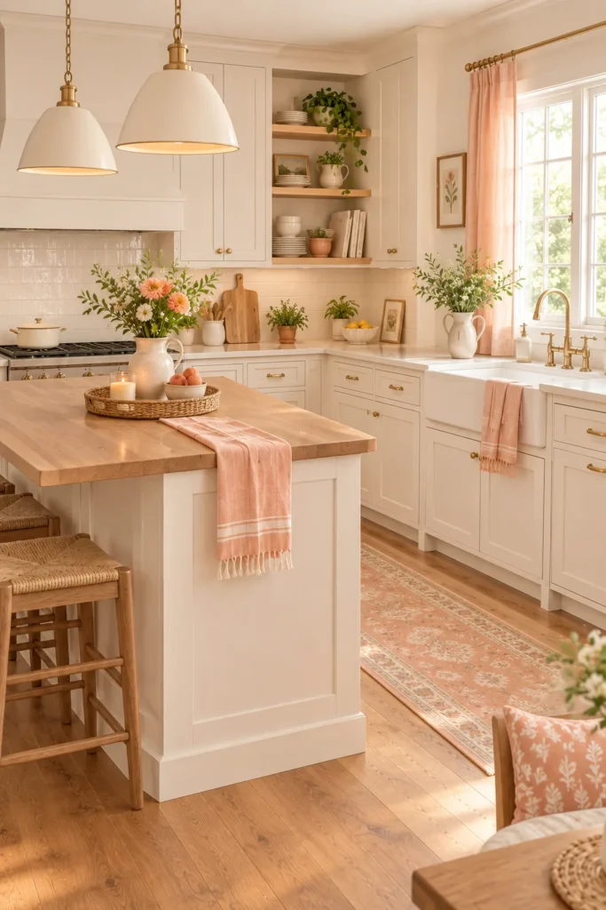 Peach Kitchen Textiles