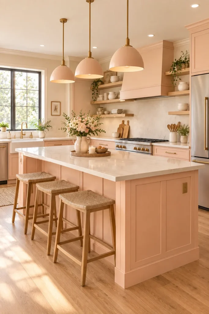 Peach Modern Kitchen