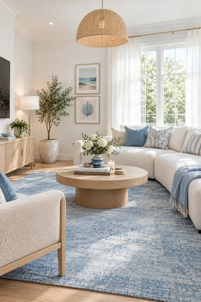 Soft Blue Area Rug