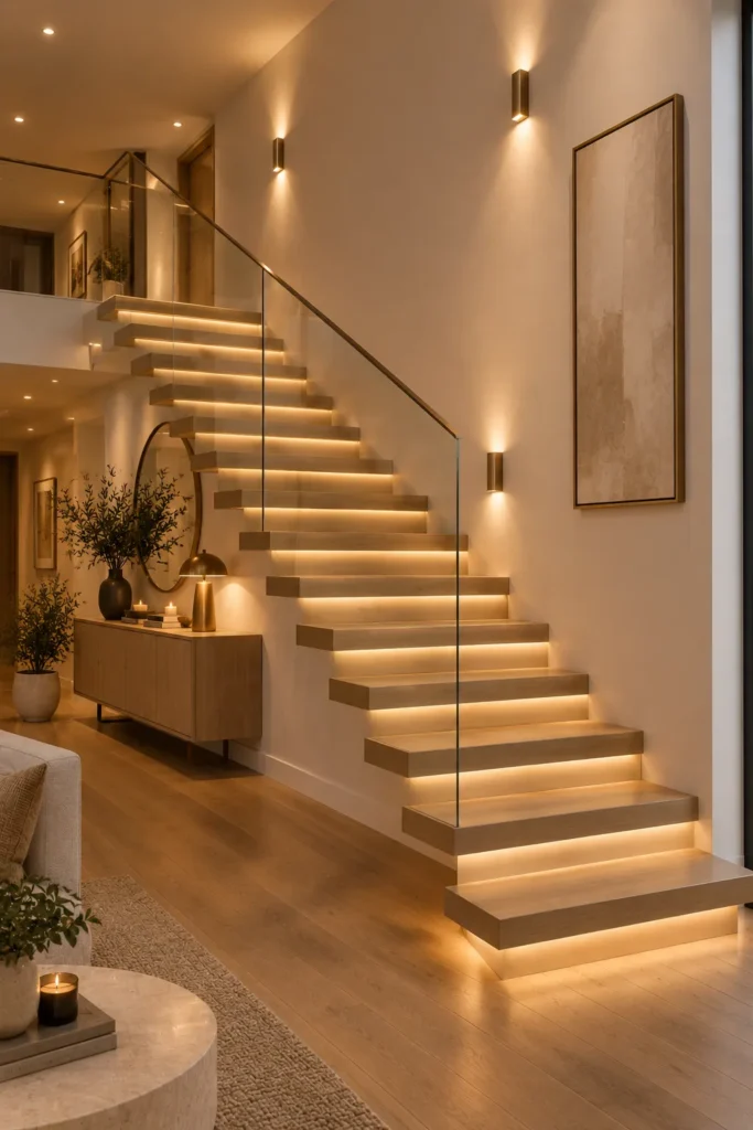 Staircase With LED Lighting
