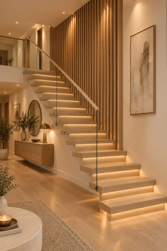 Staircase With Vertical Slats
