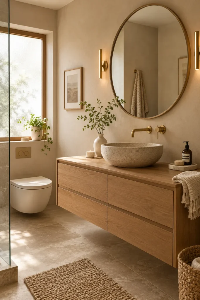 Serene Japandi Bathroom Ideas
